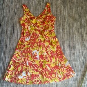 Lauren Ralph Lauren Kids Dress in Red and Yellow Floral